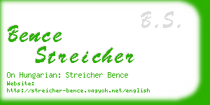 bence streicher business card